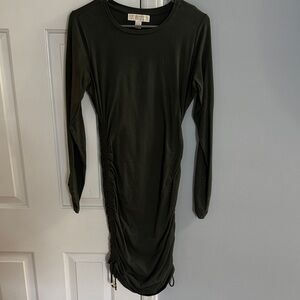 Michael Kors Dark Green Long Sleeve Dress